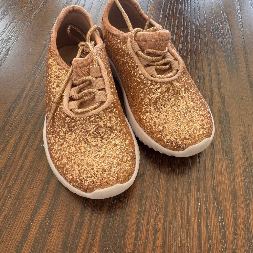 Rose Gold Sparkle Girl’s Sneakers
